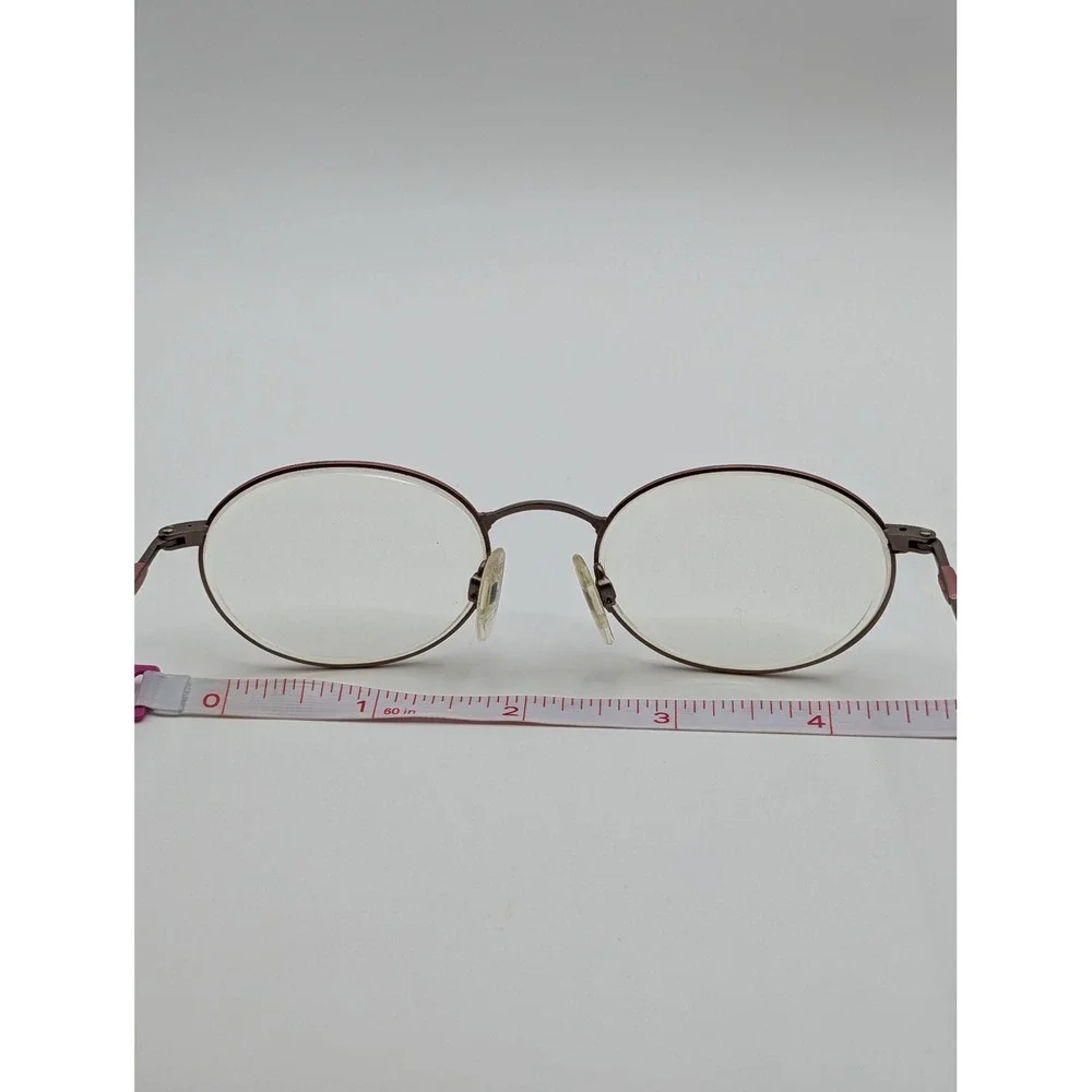 Tura Mod 760 ROS Eyeglasses Round Wire Frame Pink Japan 49-18